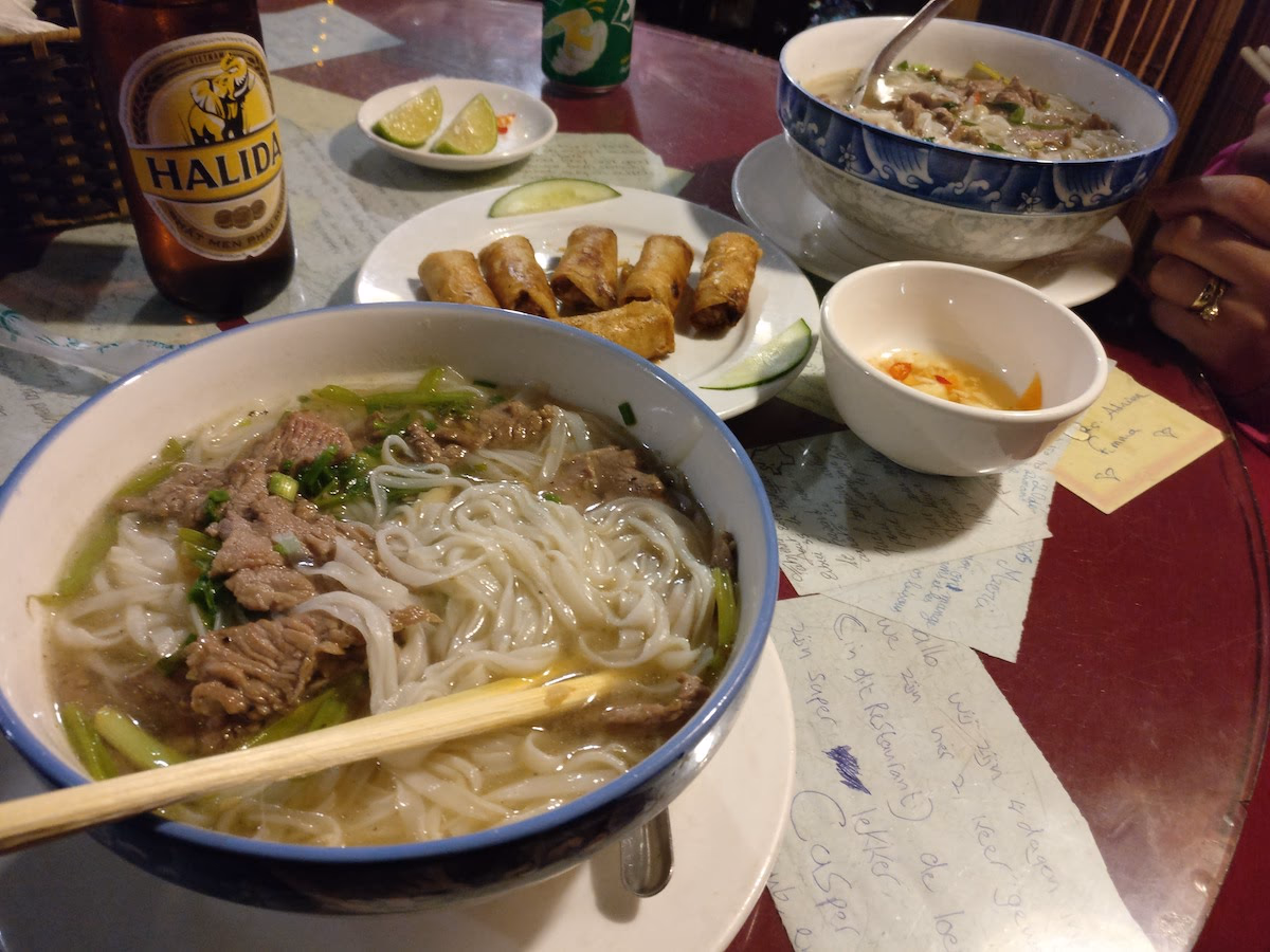 Traditional lunch in Vietnam.