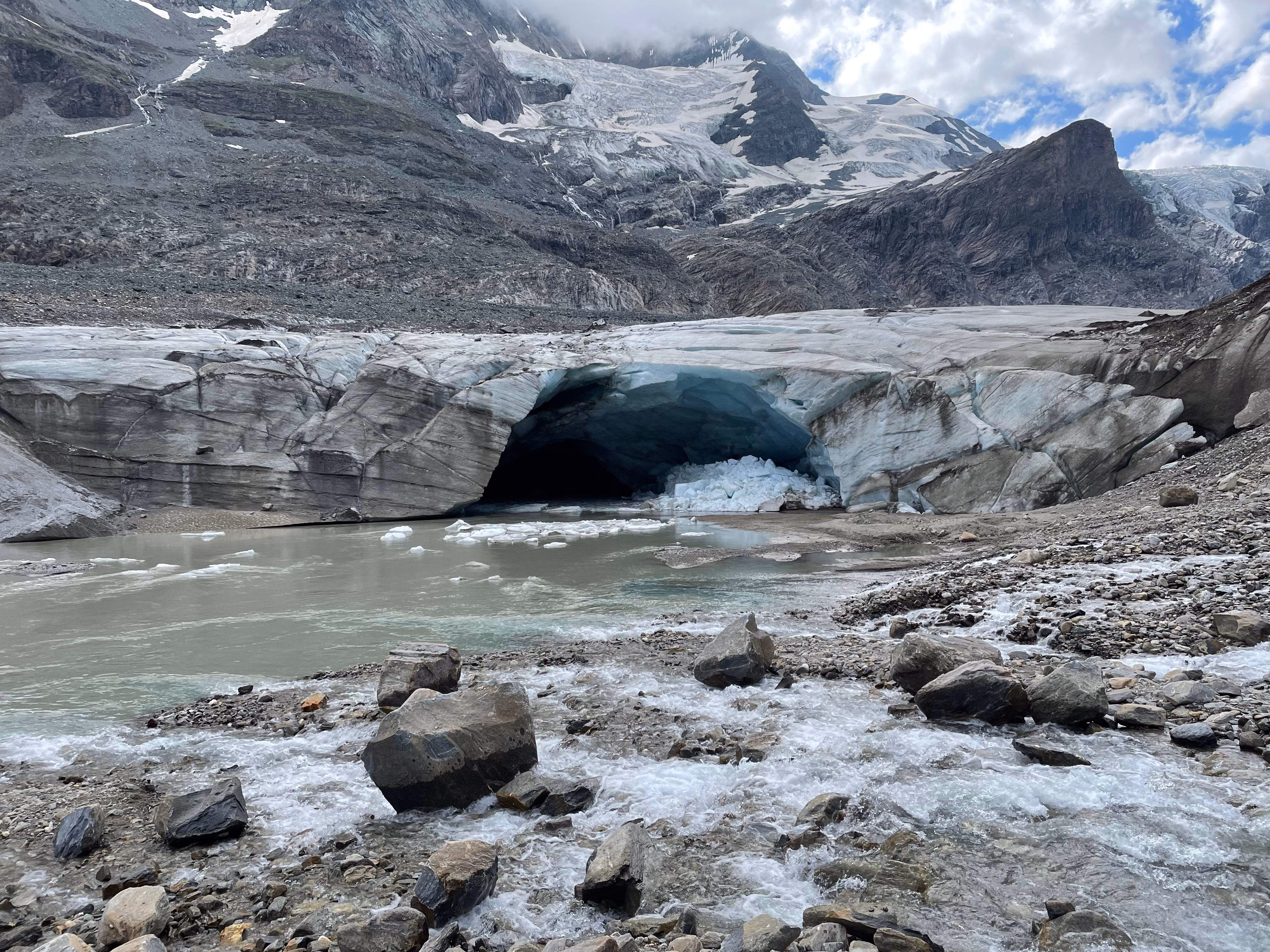 Pasterze glacier and Grossglockner peak from Kaiser-Franz-Josefs-Höhe