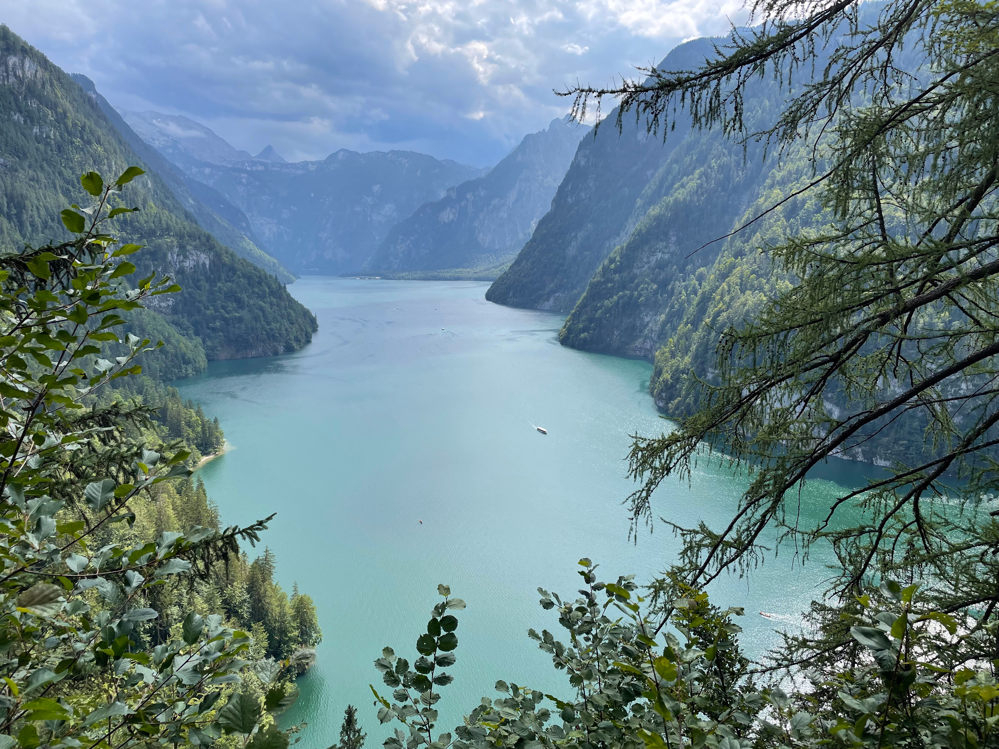 Königssee lake with mountains in the background