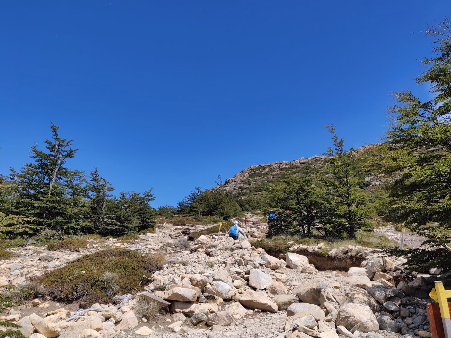 Trail going up the mountain