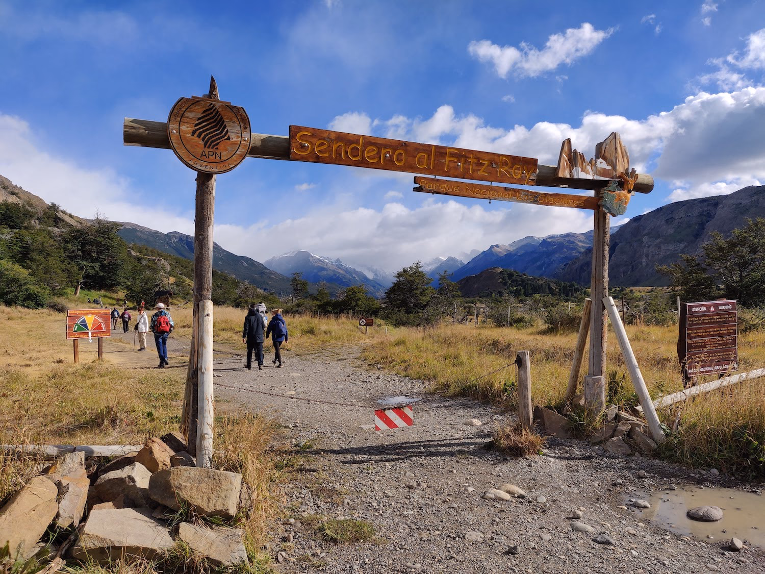 Sign post at the start of the trail