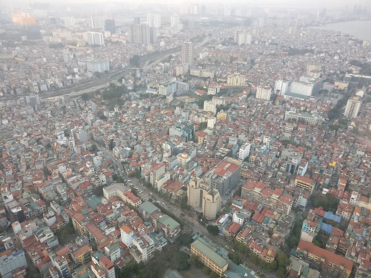 View of Hanoi from the Lotte Observation Deck.
