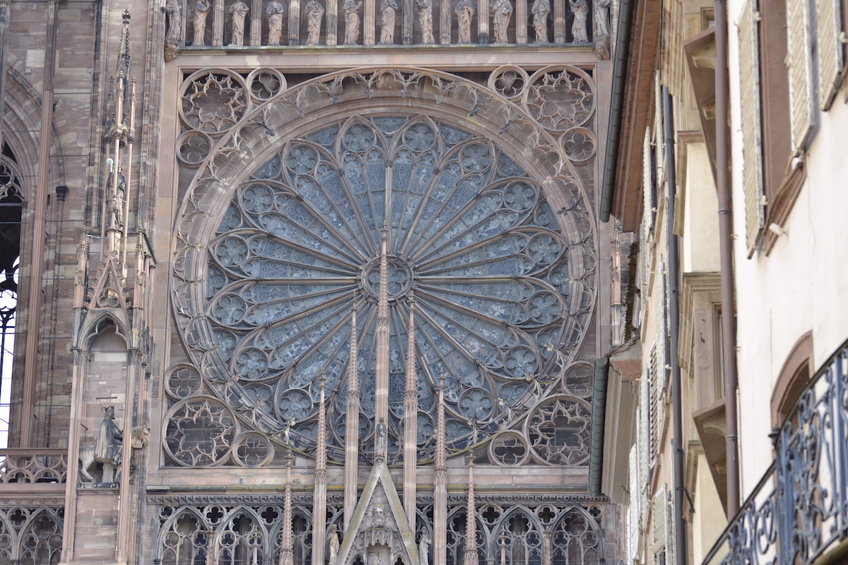 The rose window of the Strasbourg Cathedral.