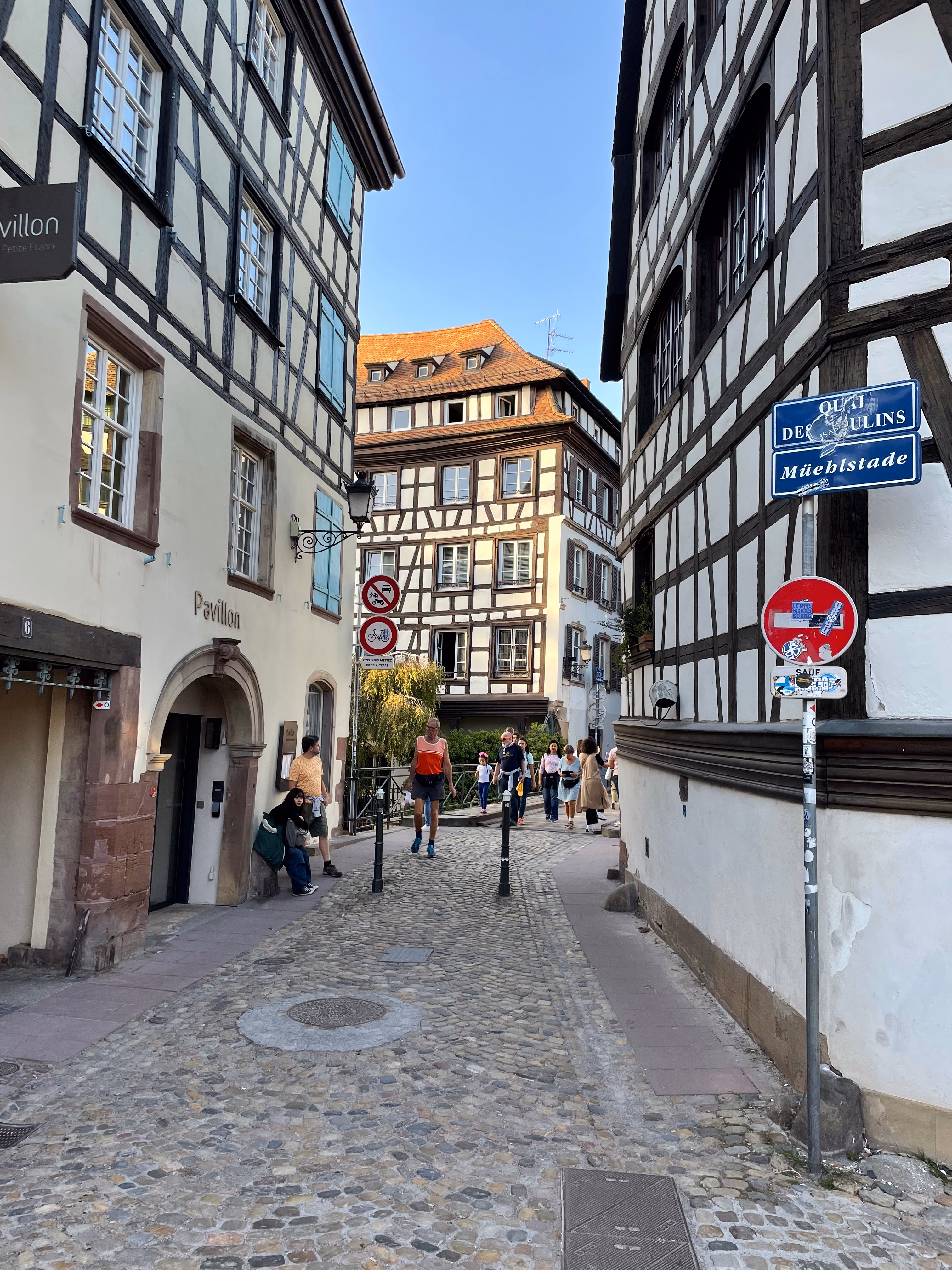 Narrow streets in Petite France.