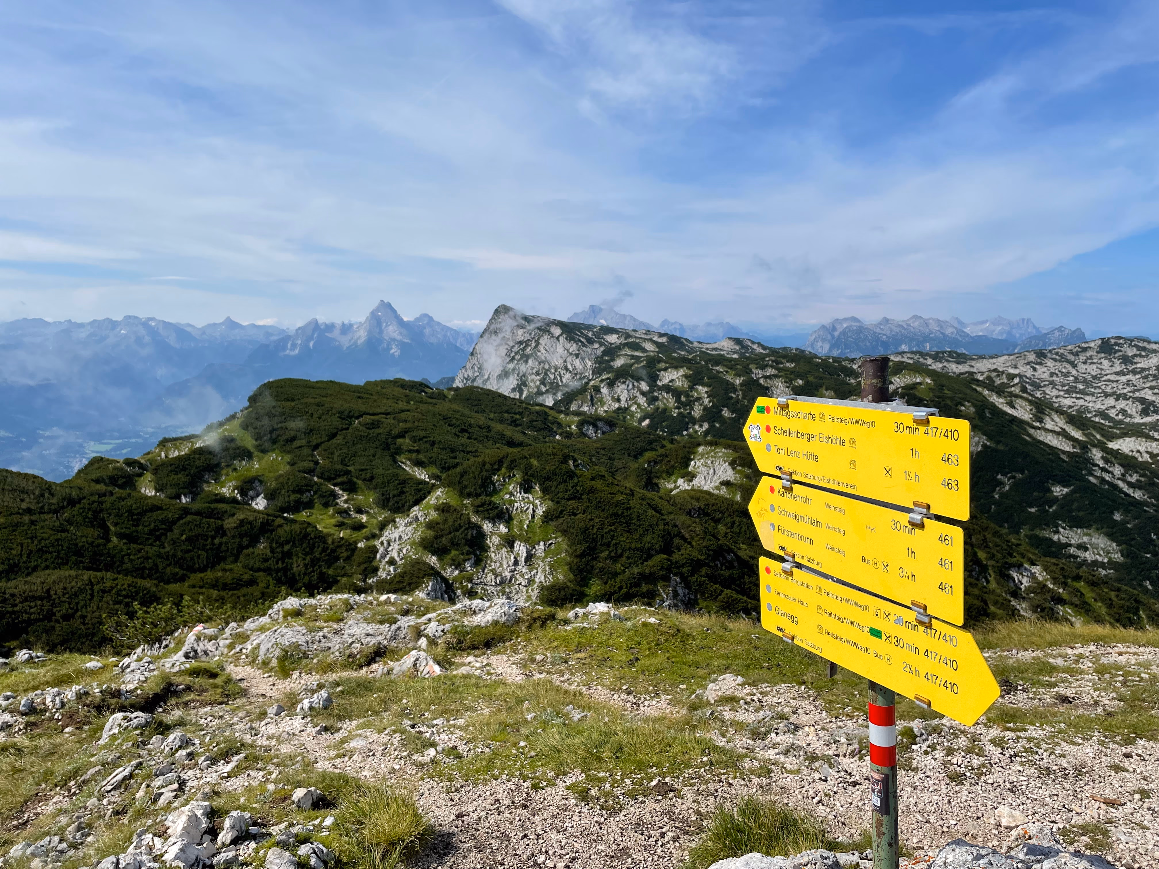 Untersberg ridge looking south towards the Alps