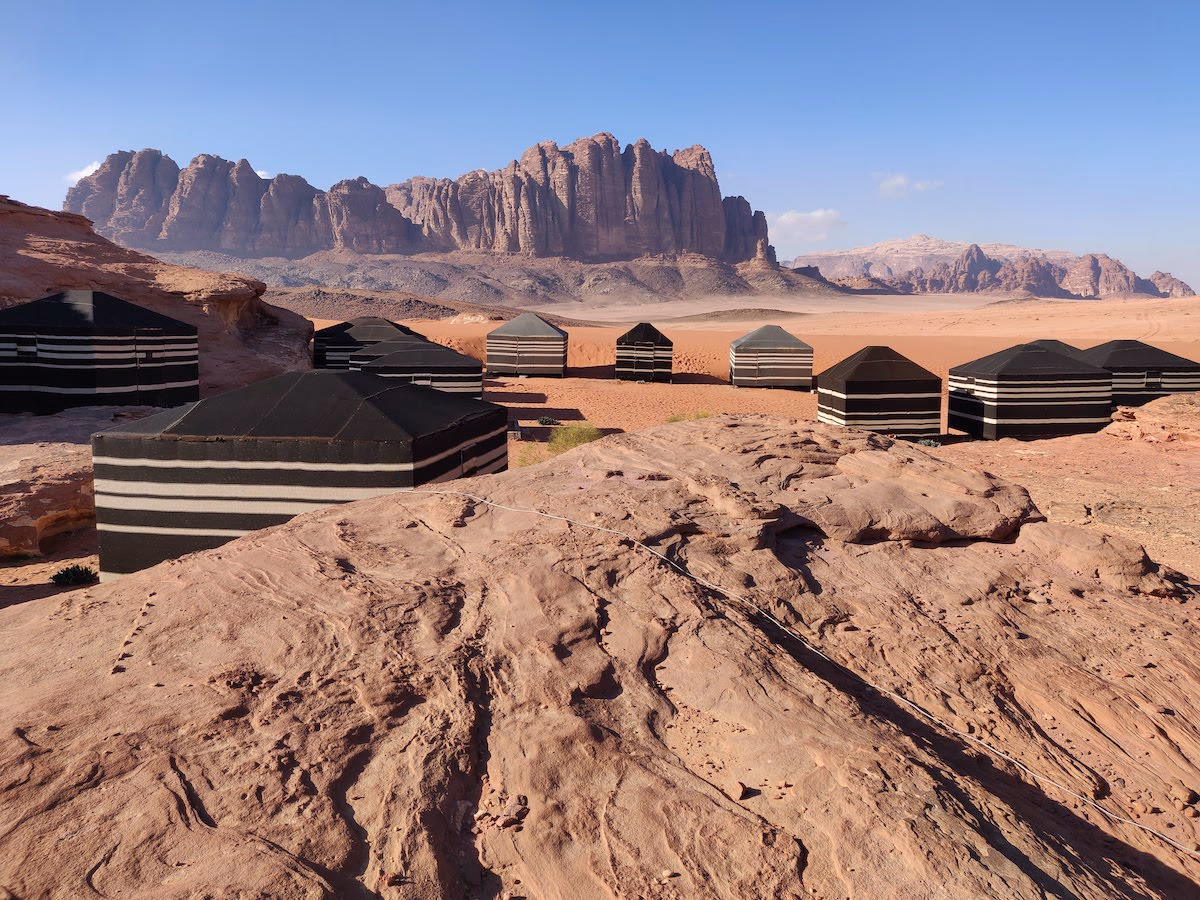 Overlooking the camp