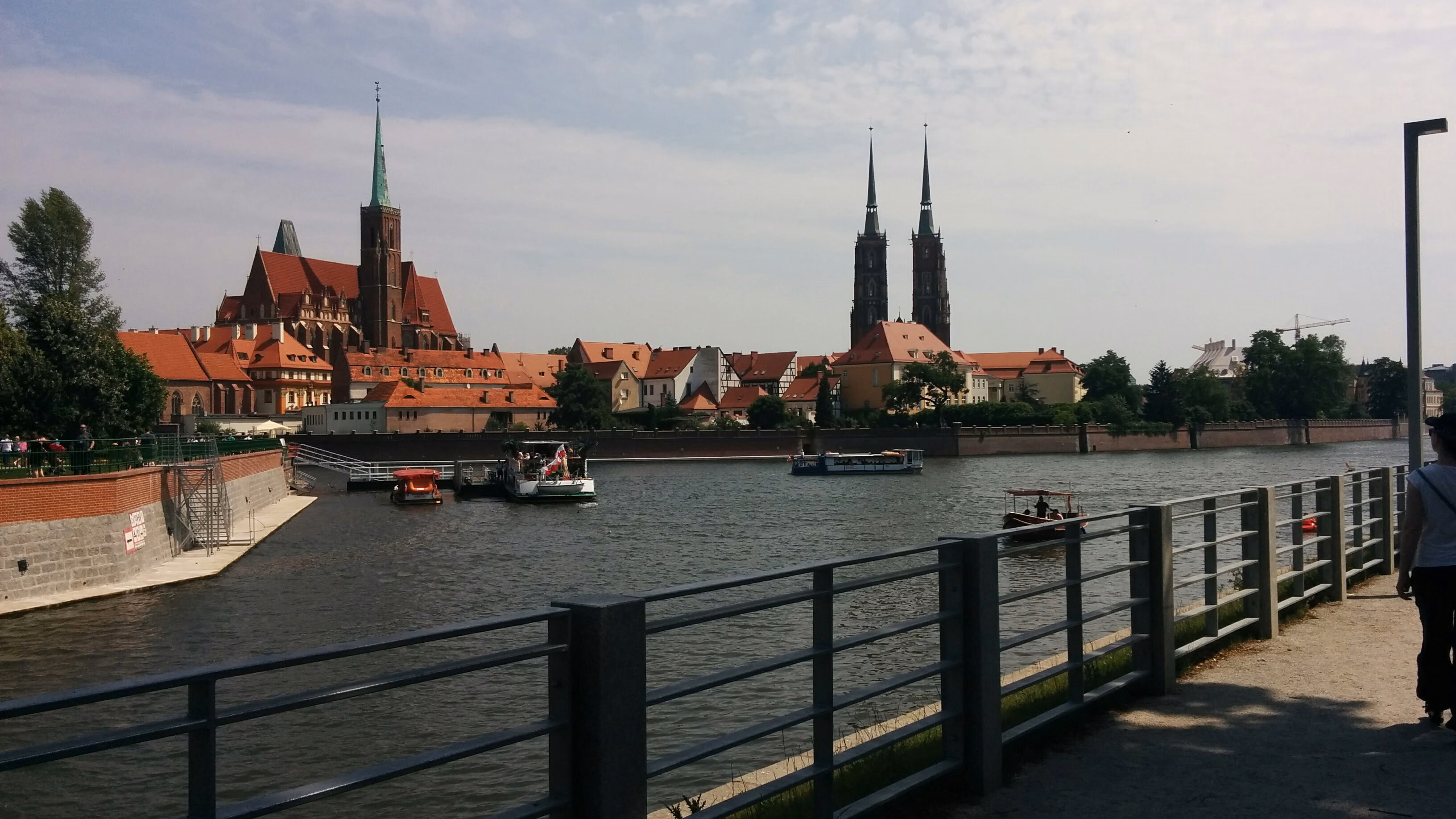 Wrocław Cathedral from the other side of the Oder river.